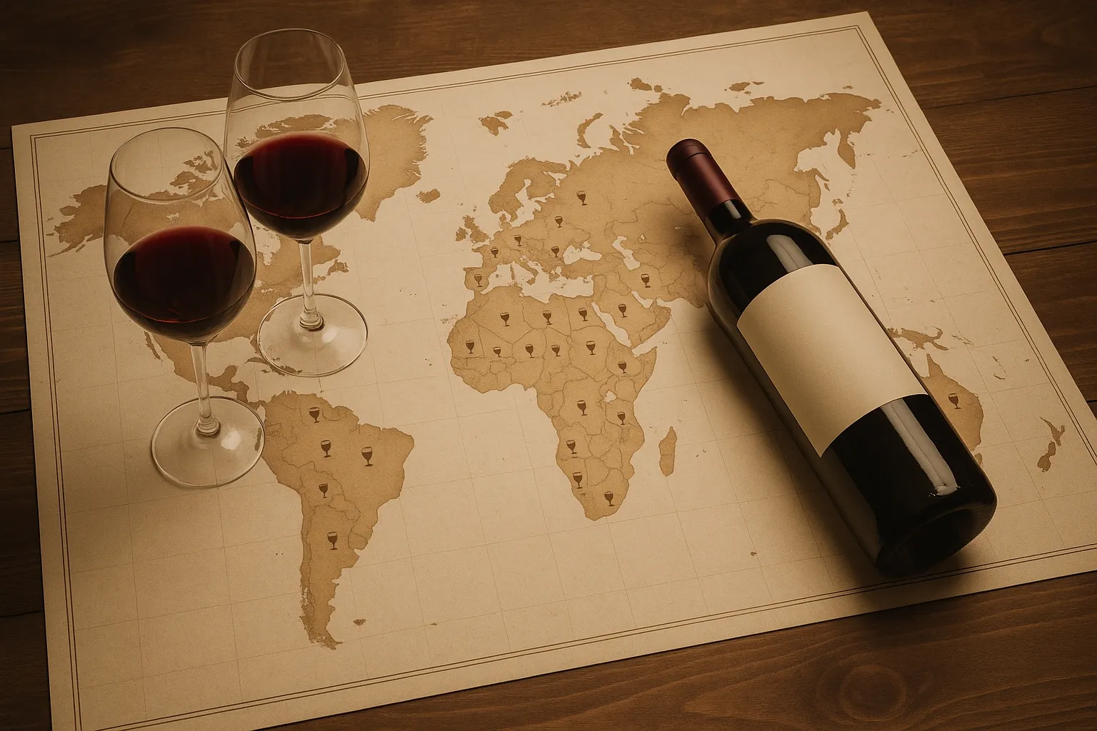 世界のワイン産地マップ